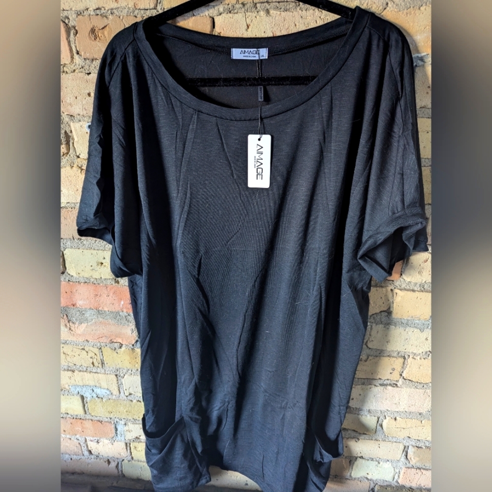 Black 2XL women's ⛱️ Coverup shirt 👙NWT